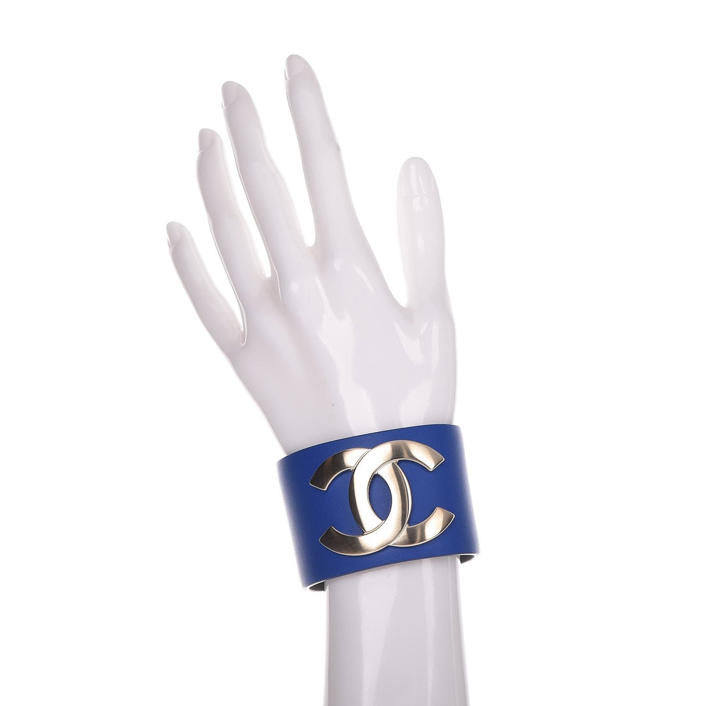 Calfskin CC Wide Cuff M Blue