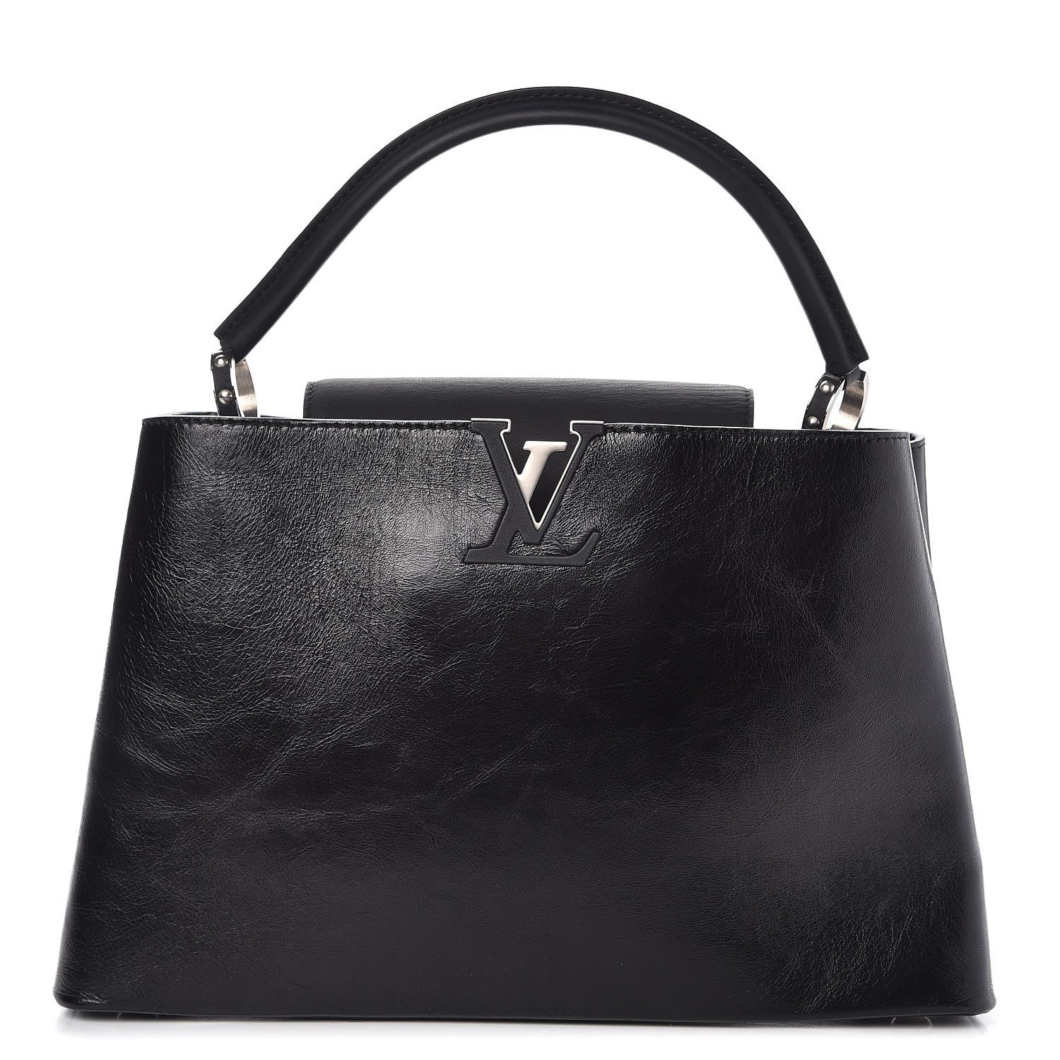 Louis Vuitton Taurillon Capucines MM Shiny Black 1 of 6
