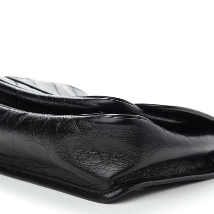 Saint Laurent Crinkled Calfskin Matelasse Monogram Baby Niki Chain Satchel Black 8 of 8