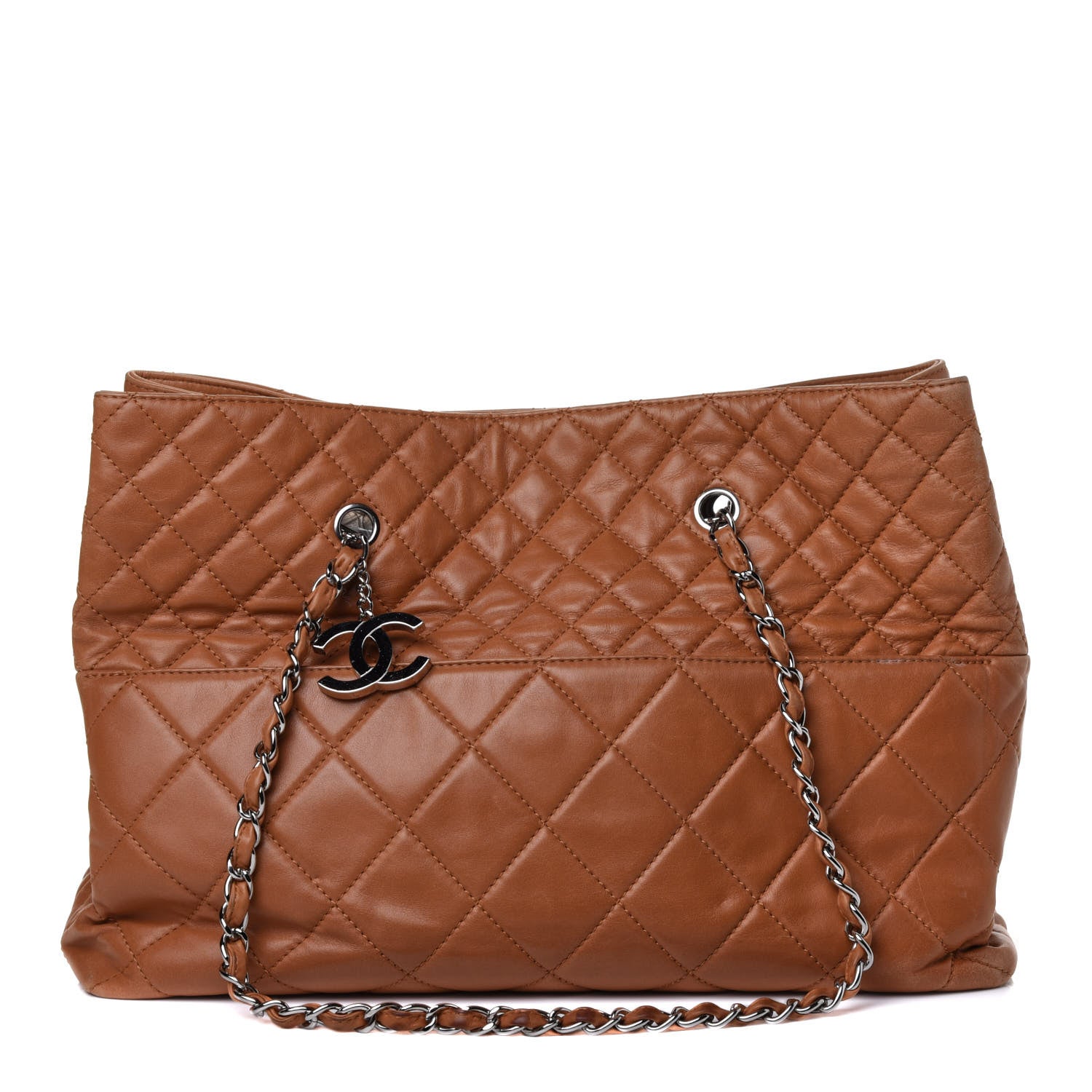 Chanel Calfskin Quilted Large In the Business Tote Dark Beige 1 of 4