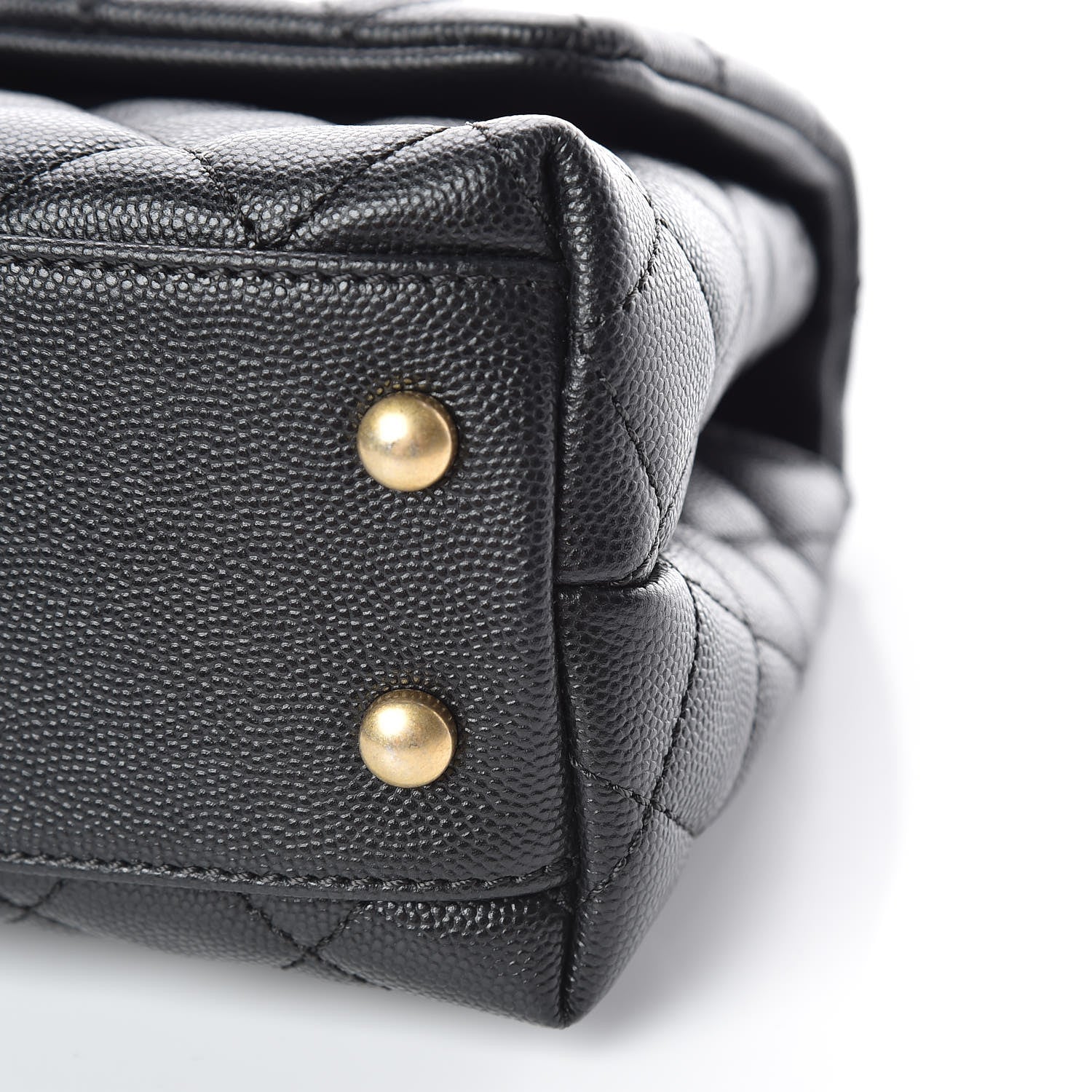 Chanel Caviar Lizard Embossed Quilted Mini Coco Handle Flap Black 6 of 10