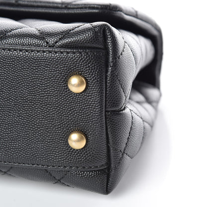 Chanel Caviar Lizard Embossed Quilted Mini Coco Handle Flap Black 6 of 10