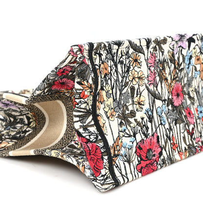 Christian Dior Canvas Embroidered Medium Mille Fleurs Book Tote Multicolor 9 of 11