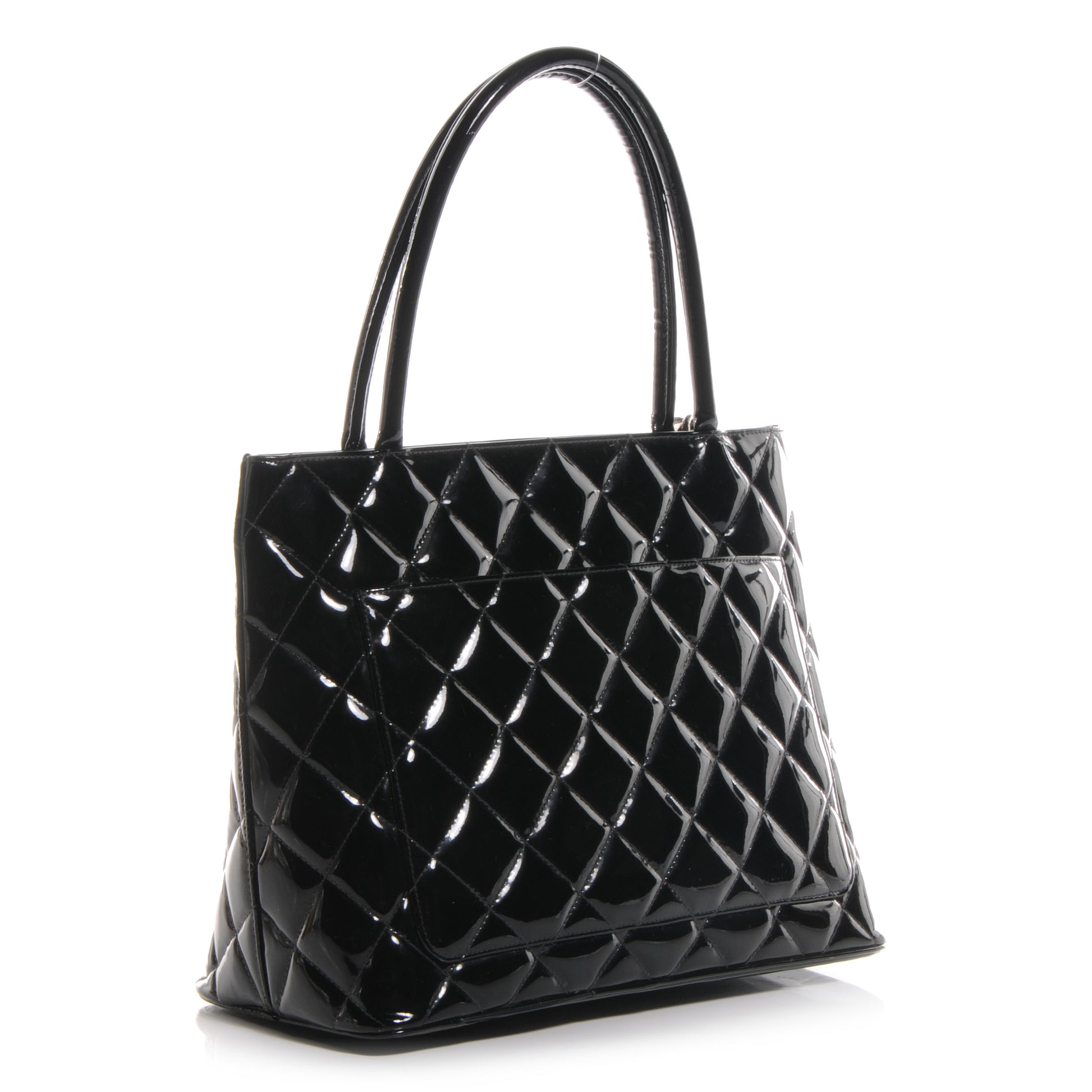 Chanel Patent Medallion Tote Black 3 of 7