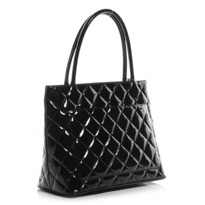 Chanel Patent Medallion Tote Black 3 of 7
