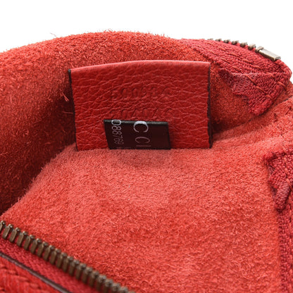 Gucci Pebbled Calfskin Large Logo Portfolio Clutch Hibiscus Red 7 of 7