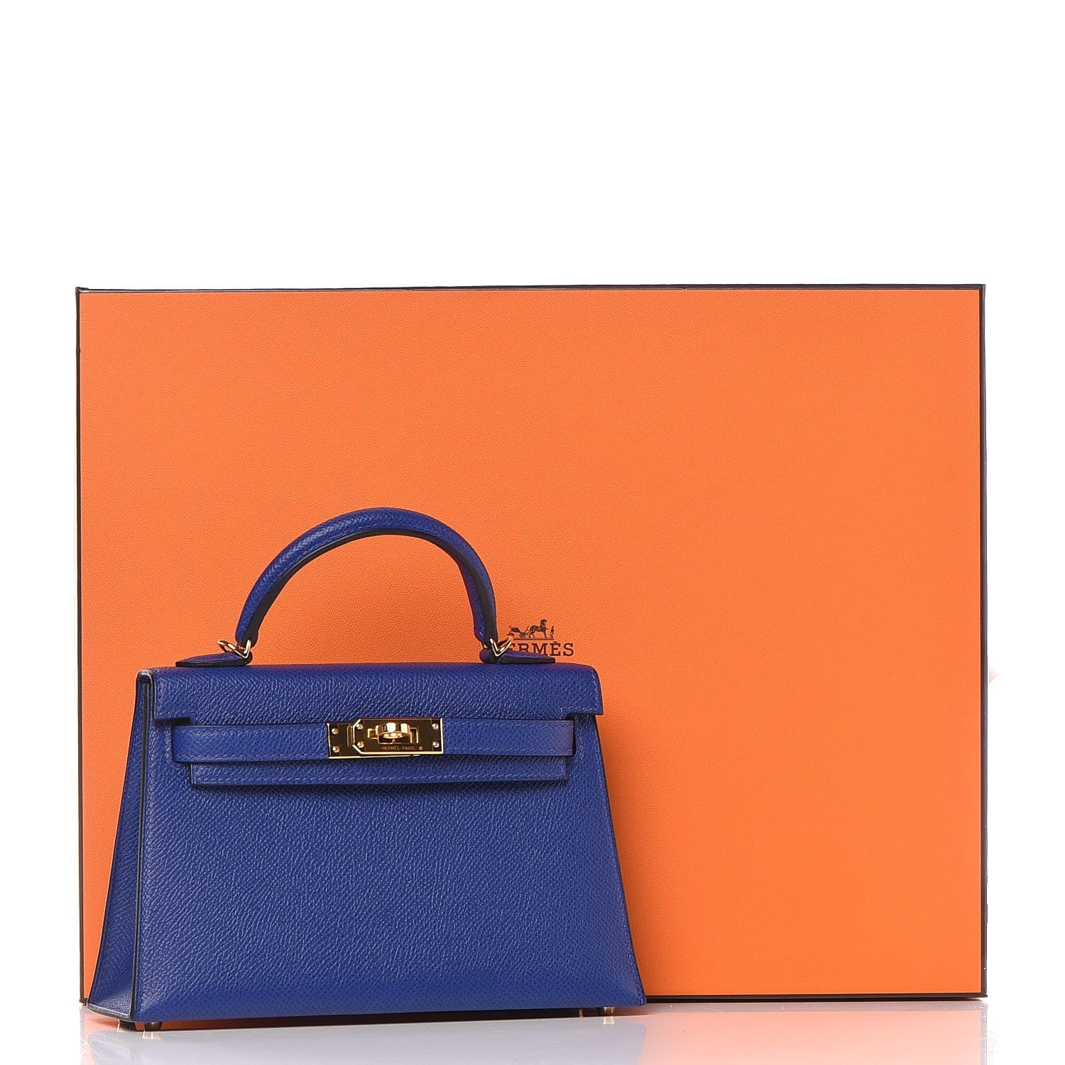 Hermes Epsom Mini Kelly Sellier 20 Bleu Electrique 25 of 25