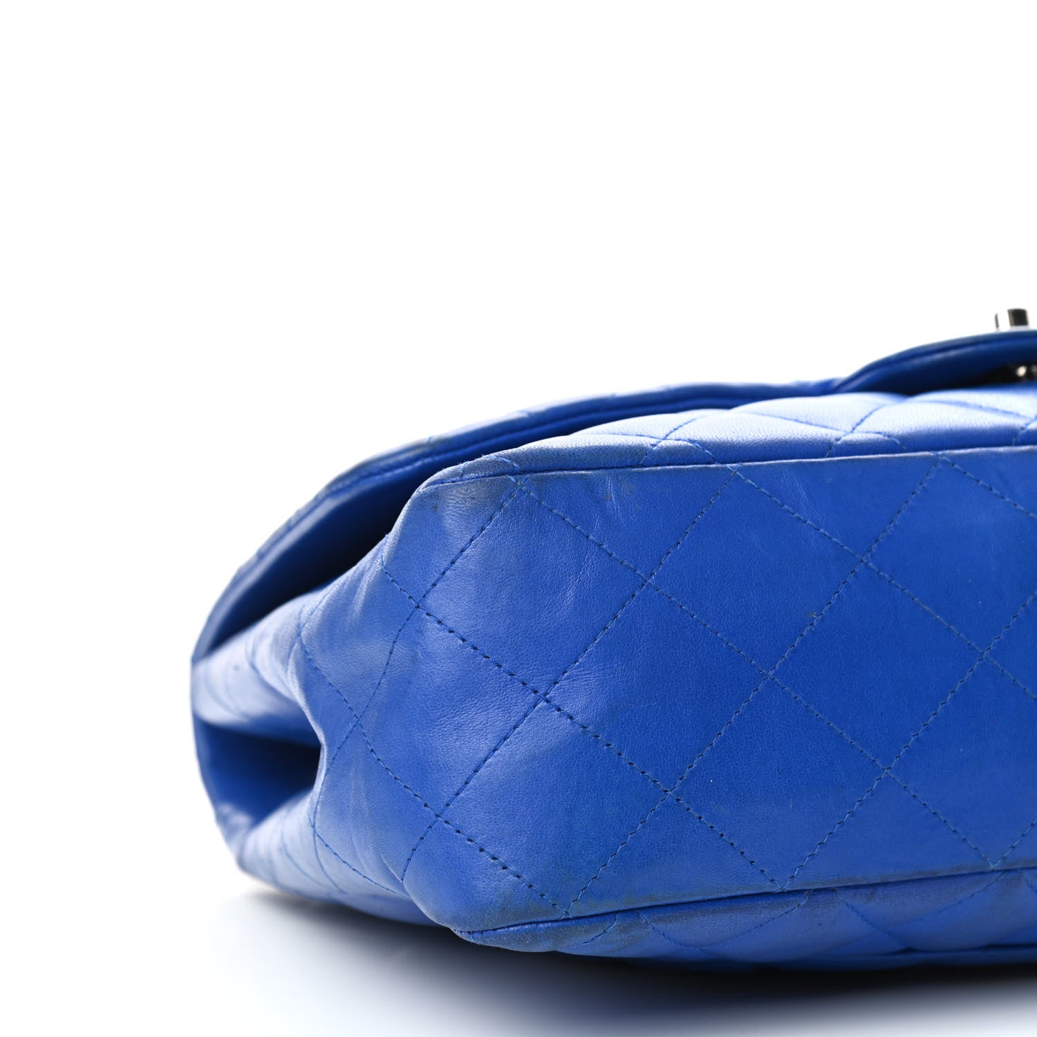 Chanel Lambskin Quilted Jumbo Single Flap Blue 9 of 11