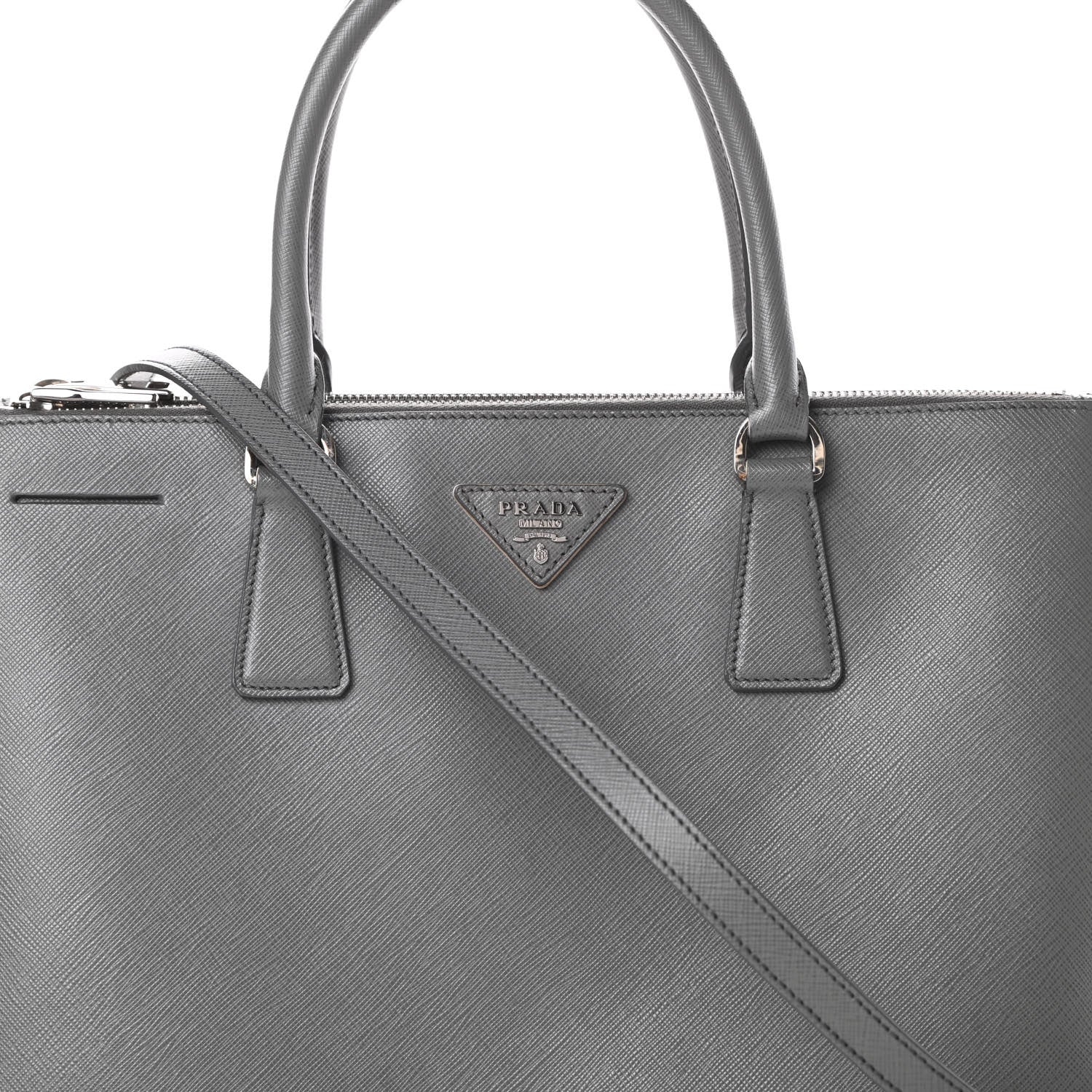 Prada Saffiano Medium Galleria Double Zip Tote Marmo 11 of 19