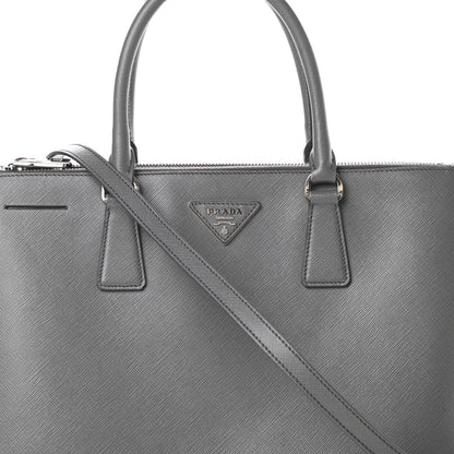 Prada Saffiano Medium Galleria Double Zip Tote Marmo 11 of 19