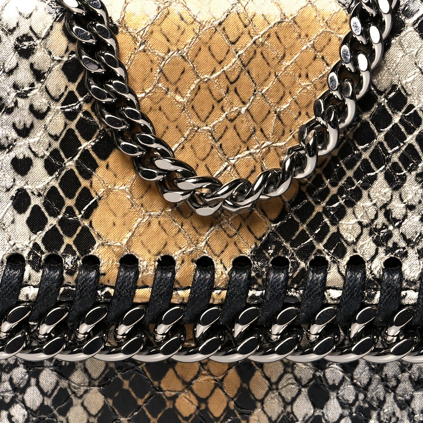Snake Embossed Phone Holder Crossbody Black Multicolor