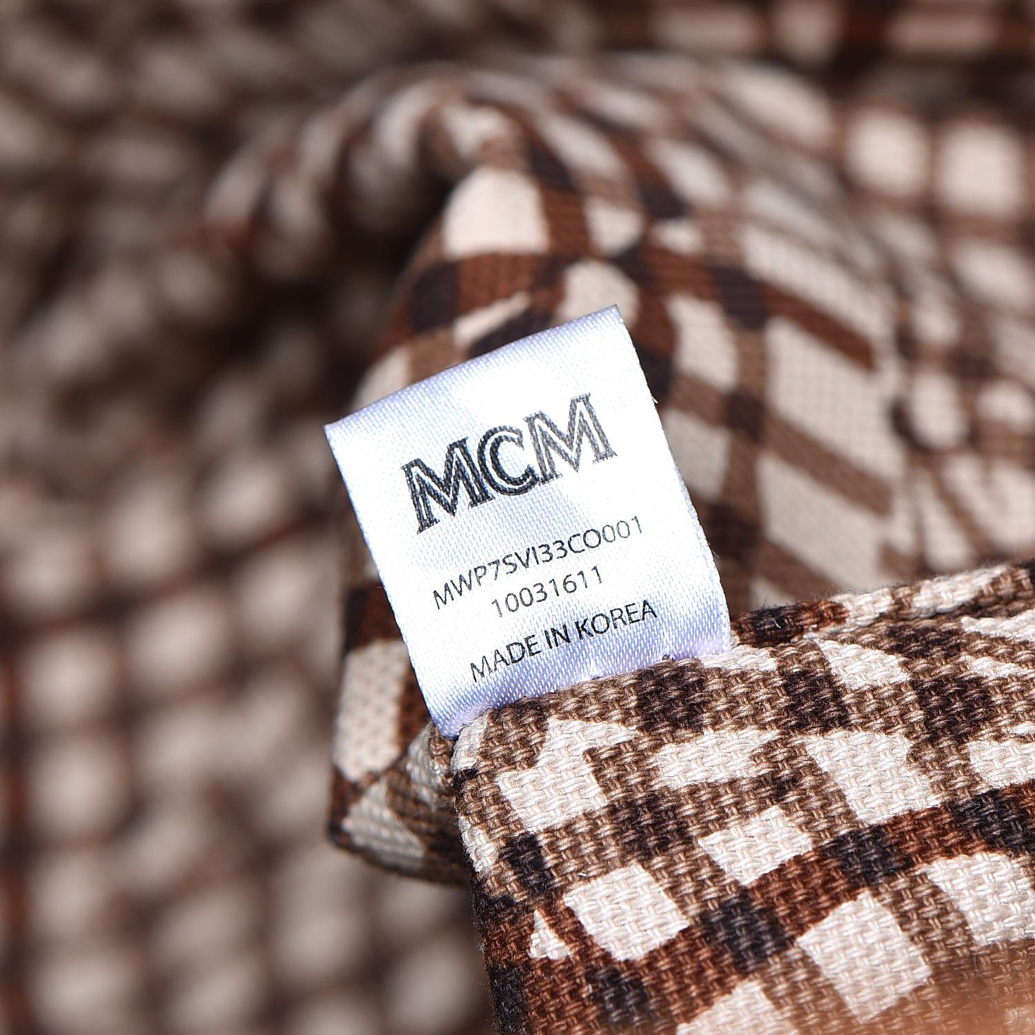 MCM Visetos Medium Anya Top Zip Shopper Tote Cognac 9 of 13