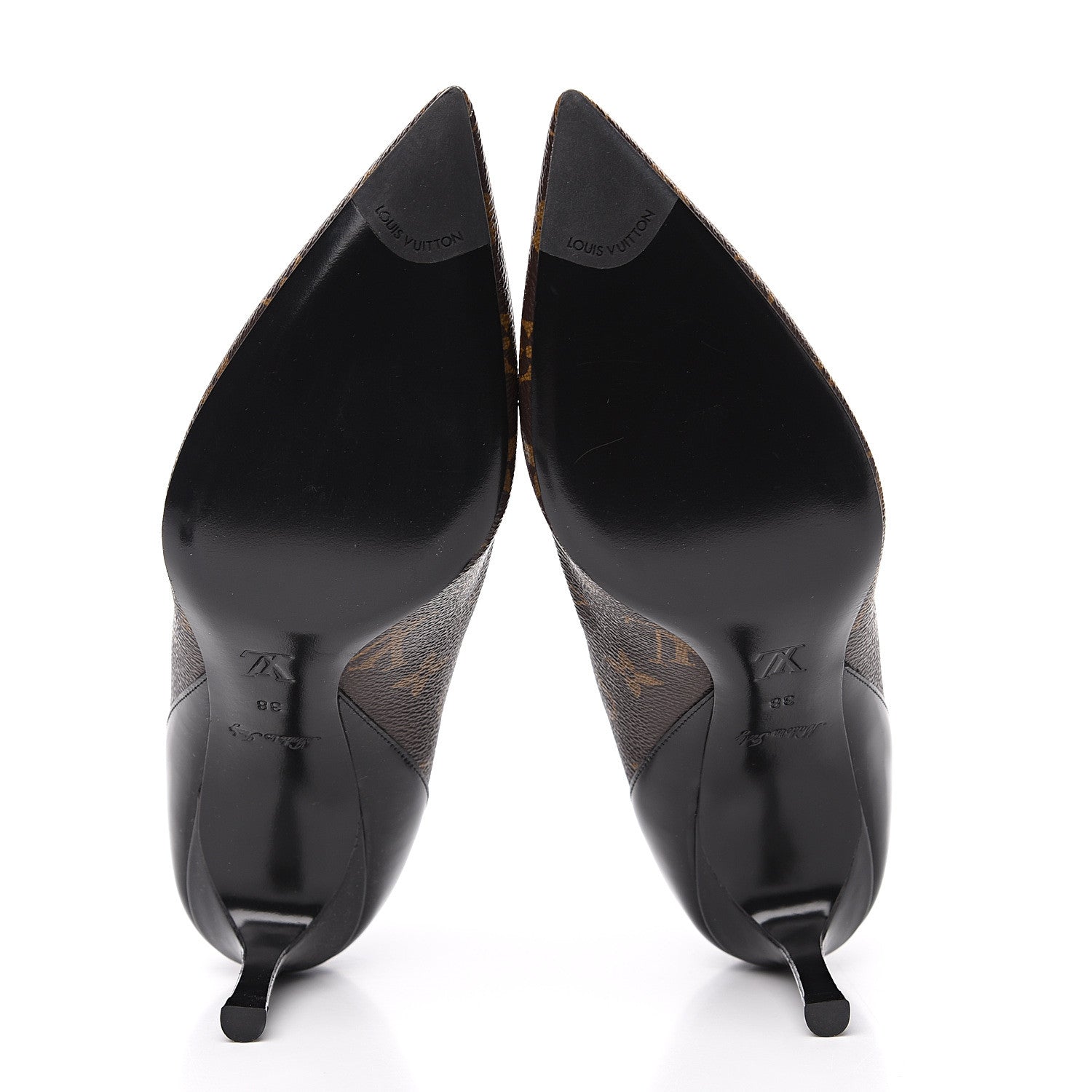 Louis Vuitton Monogram Cherie Pumps 38 Black 5 of 8