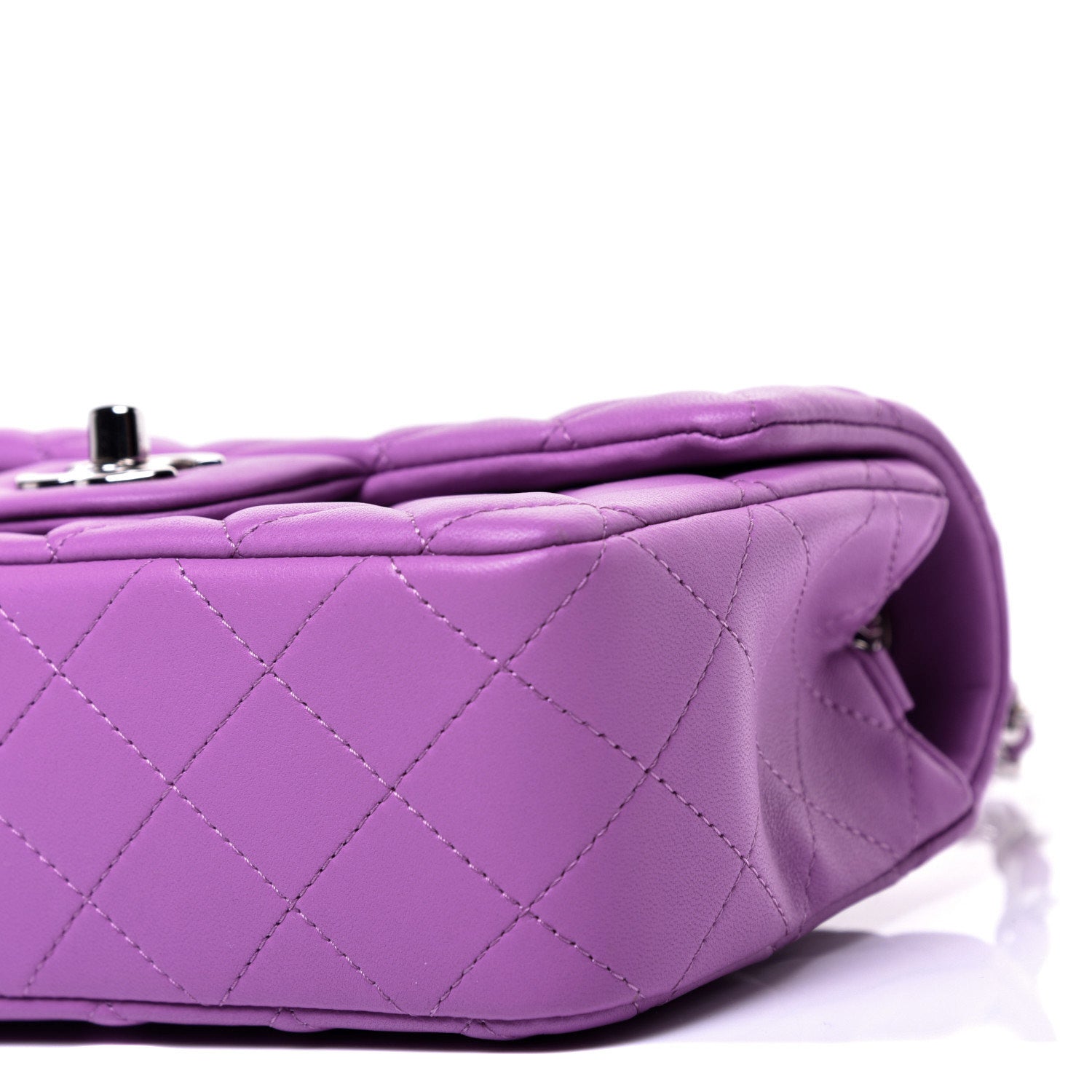 Chanel Lambskin Quilted Mini Rectangular Flap Purple 7 of 11