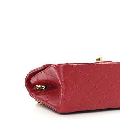 Chanel Aged Calfskin Quilted 2.55 Reissue Mini Flap Red 8 of 10