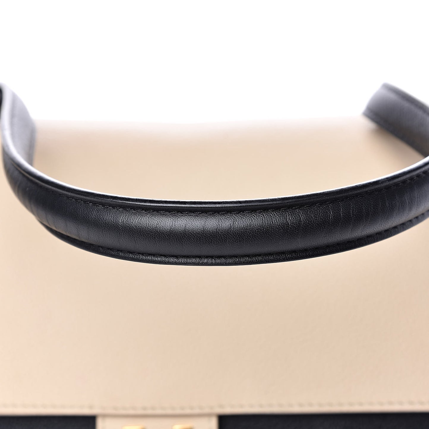 Calfskin Lockme MM Vanille Black