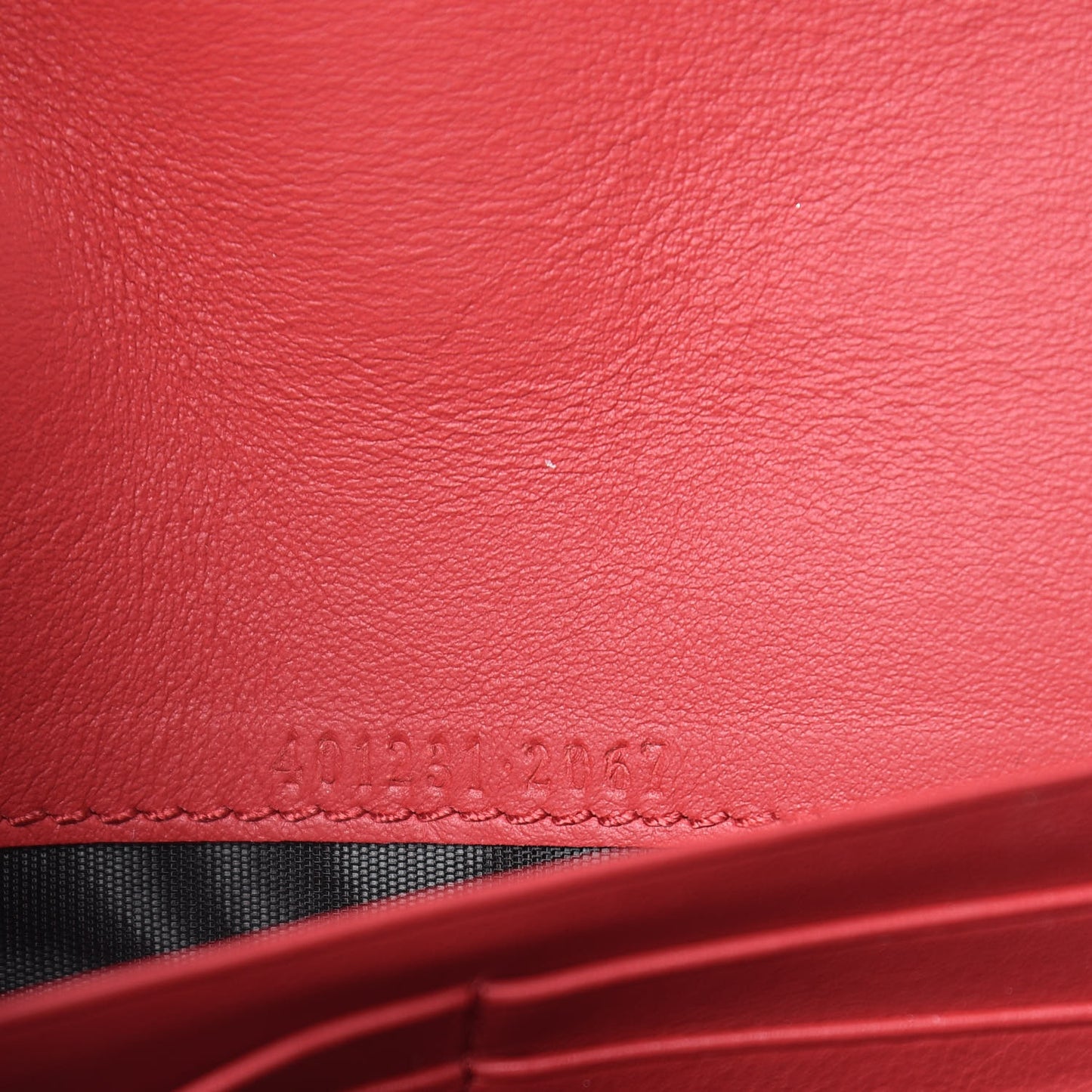 GG Supreme Monogram Mini Dionysus Chain Wallet Beige Vulcanic Red