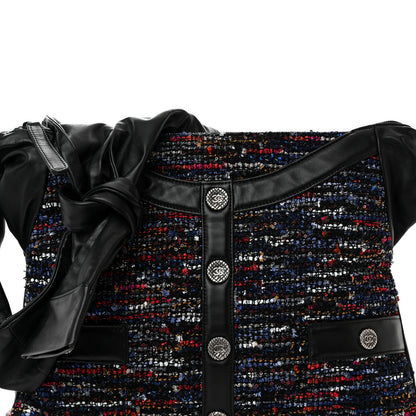 Chanel Tweed Lambskin Small Girl Bag Multicolor Black 8 of 10