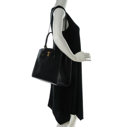 Louis Vuitton Calfskin City Steamer MM Black 2 of 8