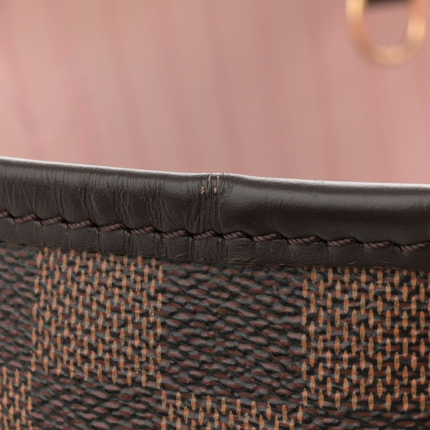 Damier Ebene Neo Neverfull MM Rose Ballerine