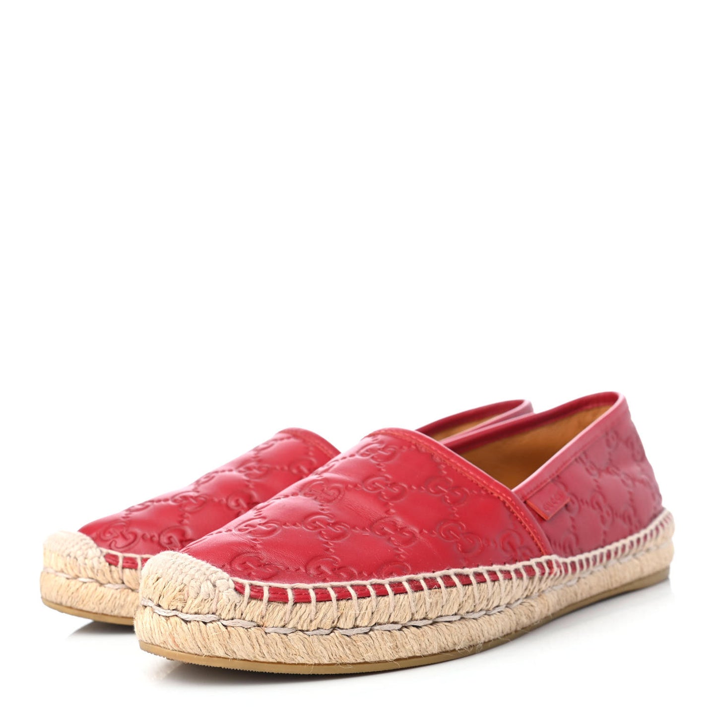 Guccissima Signature Espadrilles 39.5 Hibiscus Red