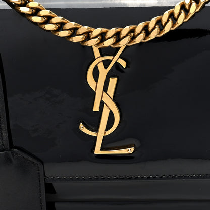 Saint Laurent Patent Small Monogram Sunset Black 8 of 10