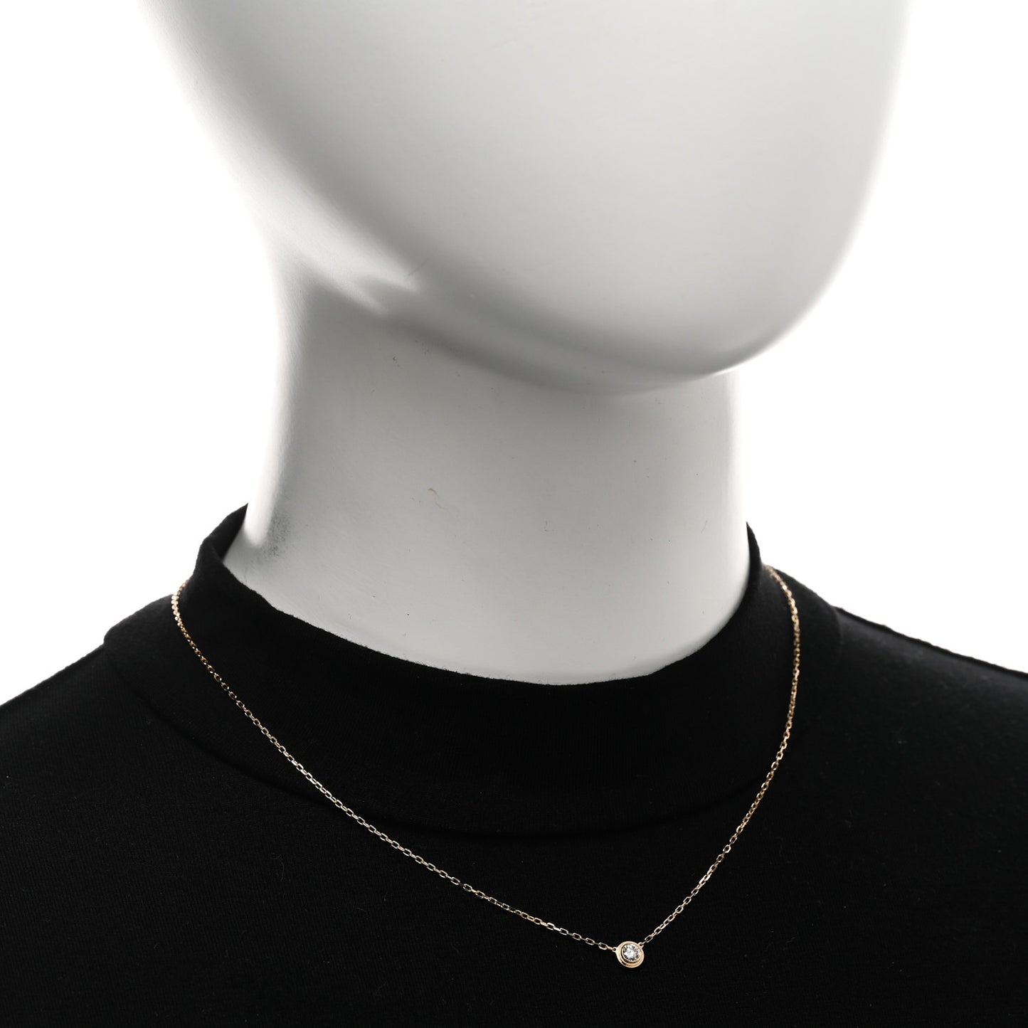 18K Yellow Gold Diamond LM D'Amour Pendant Necklace