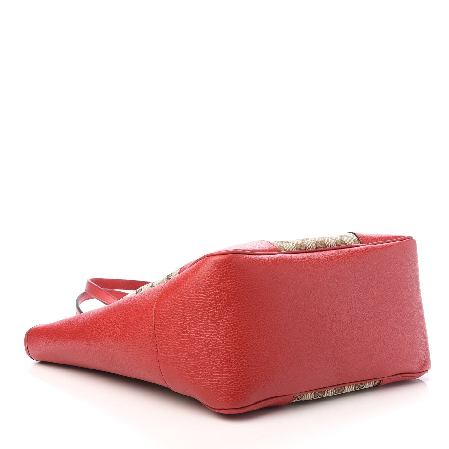 Monogram Bree Zippered Tote Beige Red