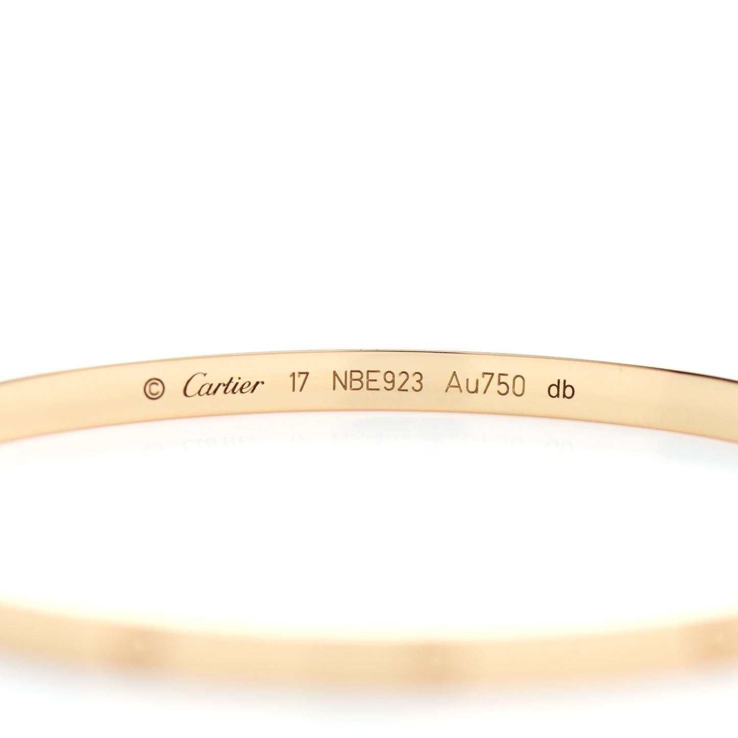 18K Yellow Gold Small LOVE Bracelet 17