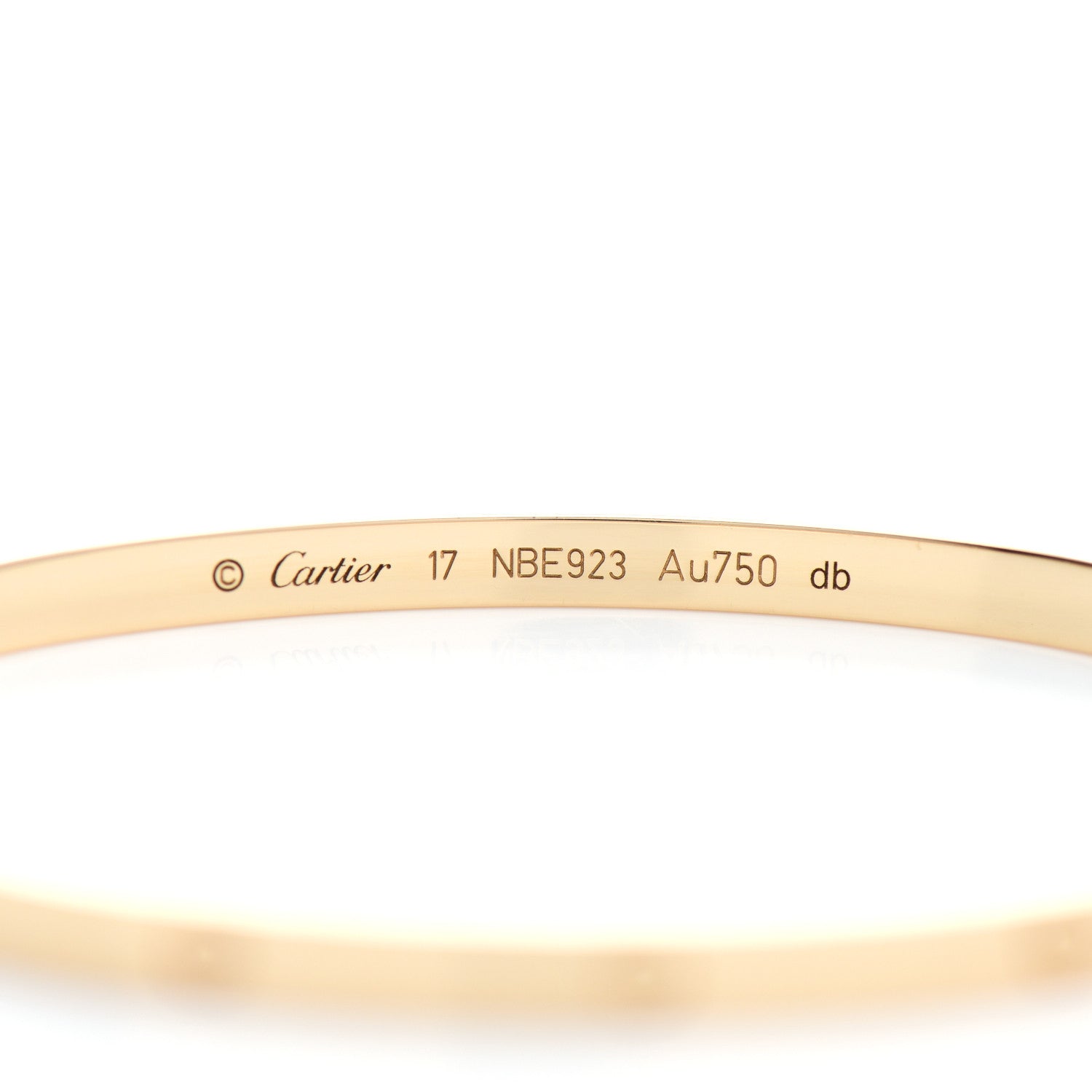 Cartier 18K Yellow Gold Small LOVE Bracelet 17 4 of 5