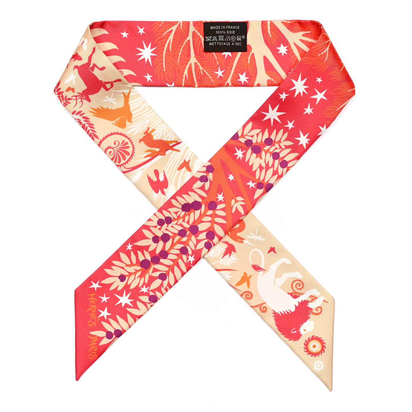 Silk Le Charme D Orphee Twilly Vermillon Beige