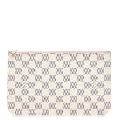 Louis Vuitton Damier Azur Neverfull MM GM Pochette Rose Ballerine 1 of 8