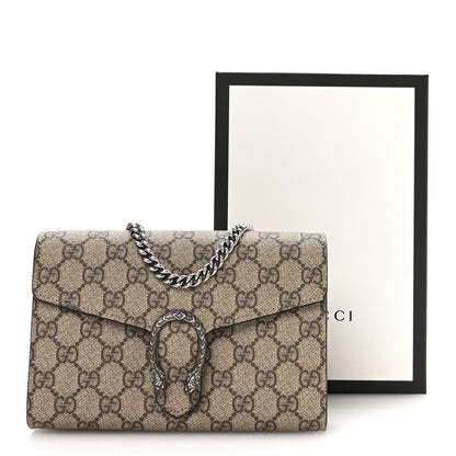 Gucci GG Supreme Monogram Mini Dionysus Chain Wallet Beige Black 11 of 11