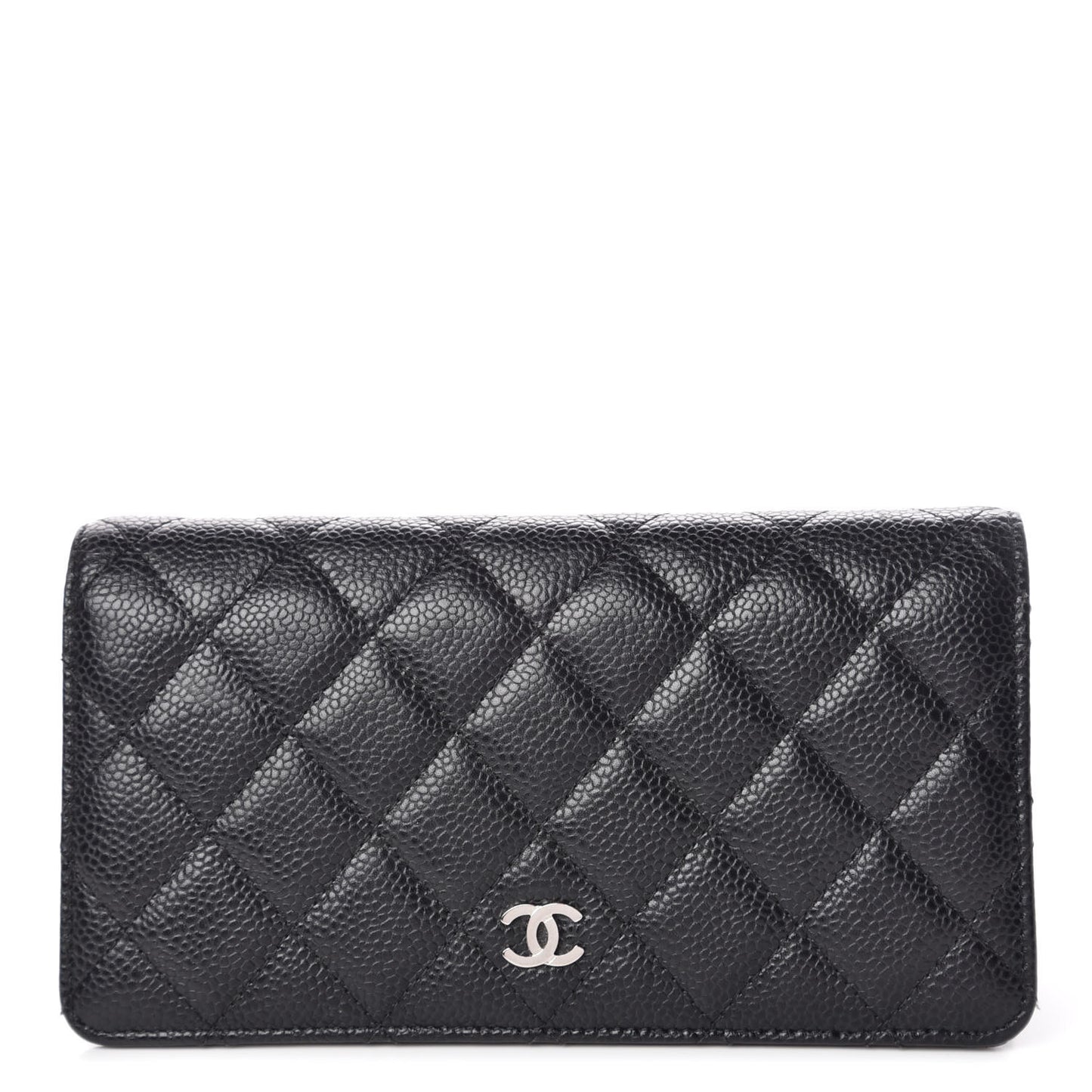 Caviar Quilted Yen Wallet Black