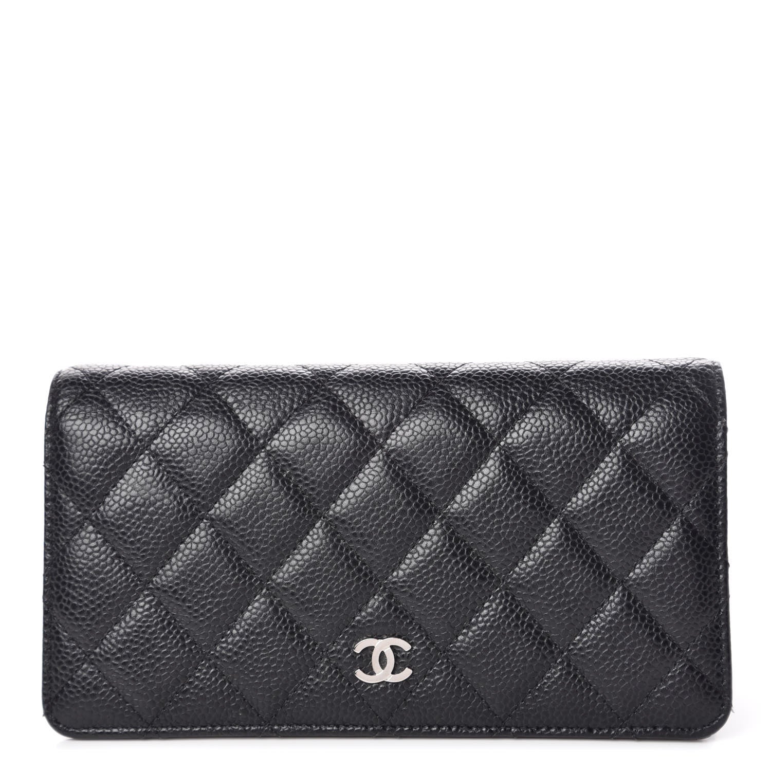Chanel Caviar Quilted Yen Wallet Black 1 of 15