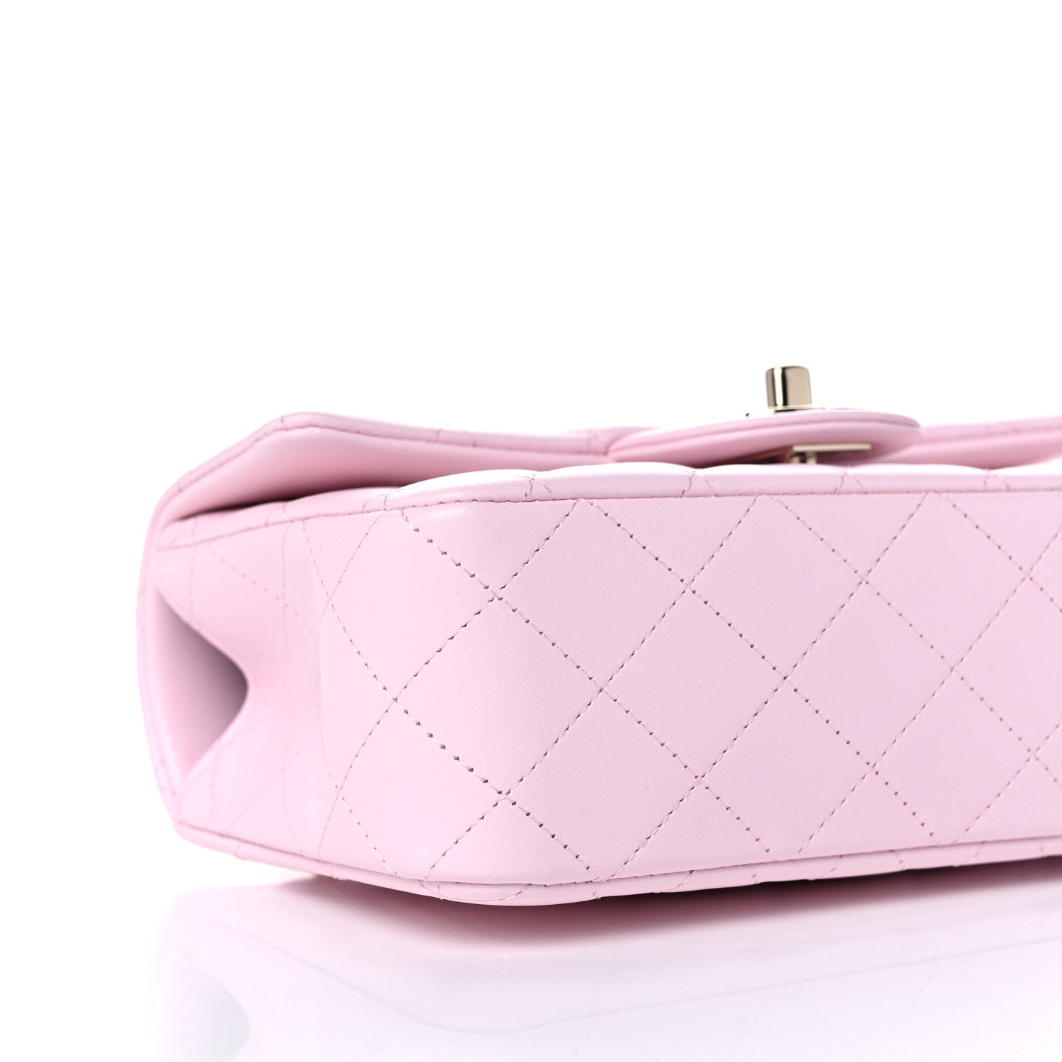 Chanel Lambskin Quilted Mini Top Handle Rectangular Flap Light Pink 8 of 10