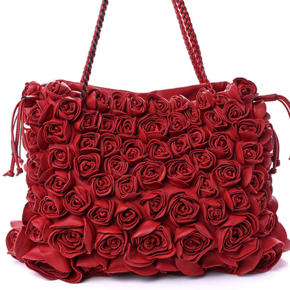 Valentino Garavani Nappa Atelier Rose Edition Large Tote Red 7 of 8