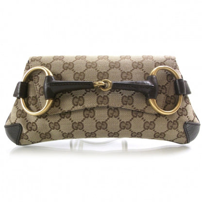 Gucci Monogram Horsebit Clutch Ebony 1 of 10