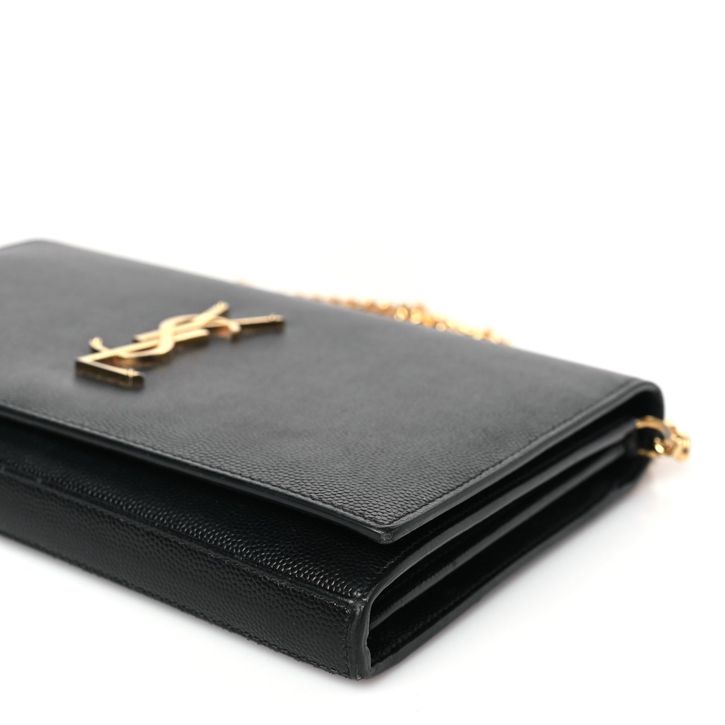 Grain De Poudre Monogram Chain Wallet Black