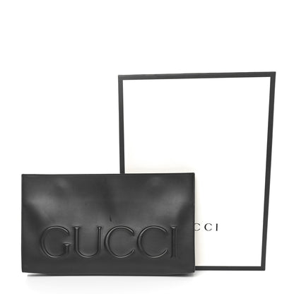 Gucci Calfskin Embossed XL Clutch Black 11 of 11