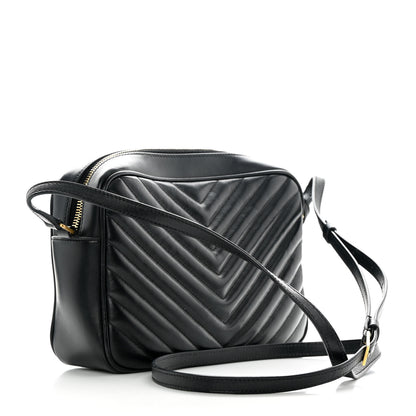 Saint Laurent Calfskin Matelasse Monogram Lou Camera Bag Black 3 of 17