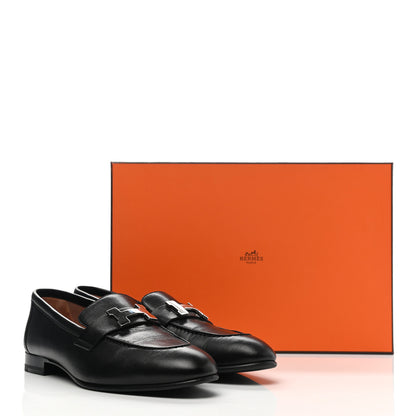 Hermes Goatskin Womens Paris Loafers 36 Black 11 of 11