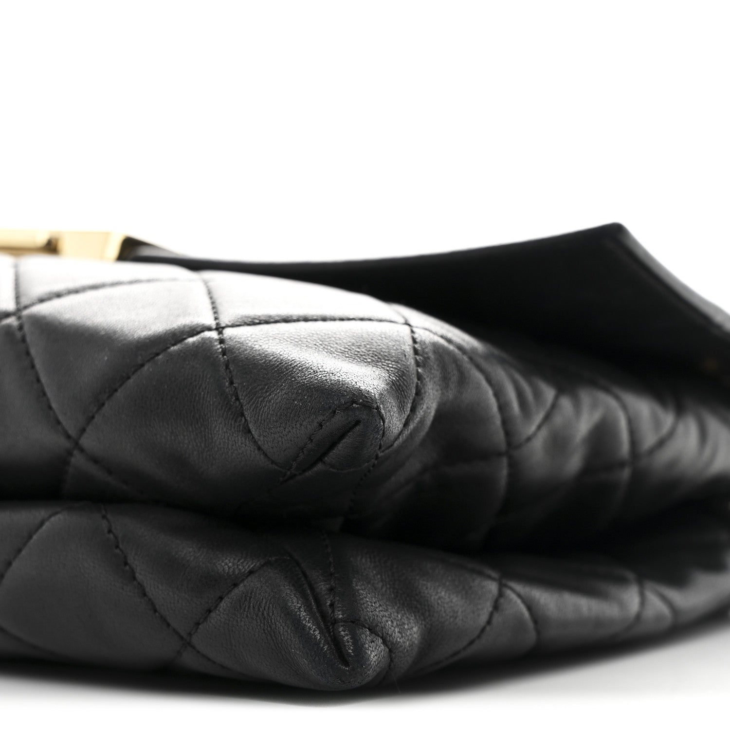 Chanel Lambskin Quilted Retro Label Clutch Black 11 of 11