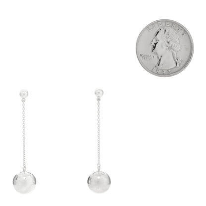 Tiffany Sterling Silver 10mm HardWear Ball Drop Earrings 2 of 4