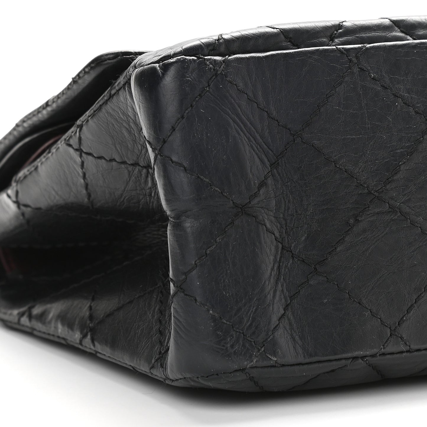 Aged Calfskin Quilted 2.55 Reissue 226 Flap Black