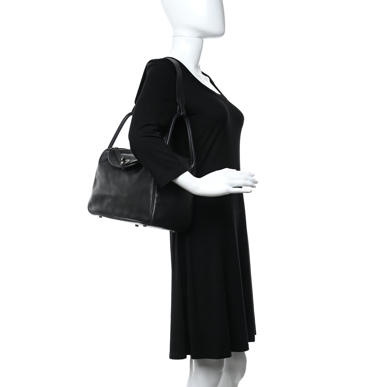 Hermes Evergrain Lindy 30 Black 2 of 16