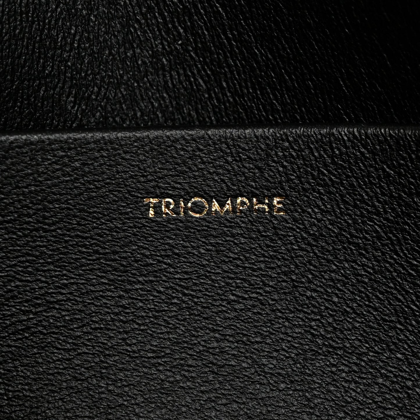 Shiny Calfskin Triomphe Shoulder Bag Black