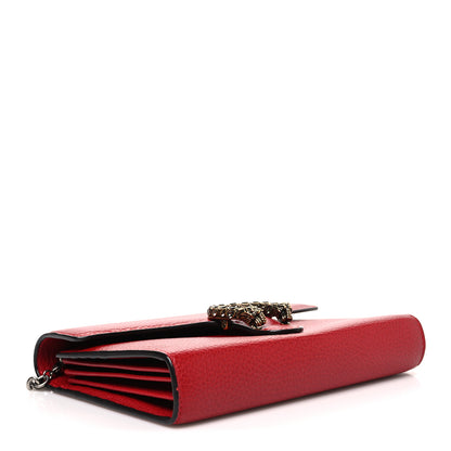 Gucci Calfskin Mini Dionysus Chain Wallet Hibiscus Red 4 of 10