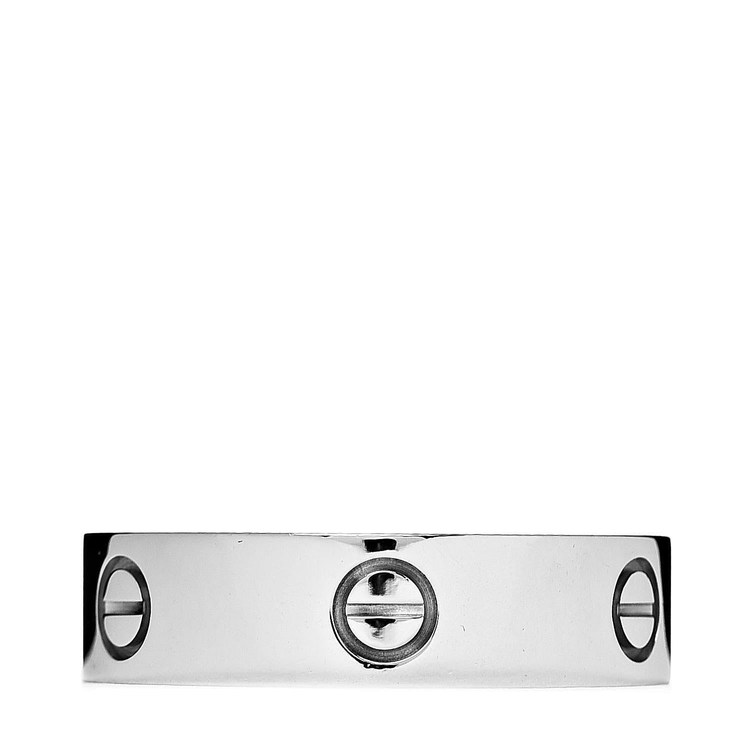 Cartier 18K White Gold 6mm LOVE Ring 63 10.25 3 of 4