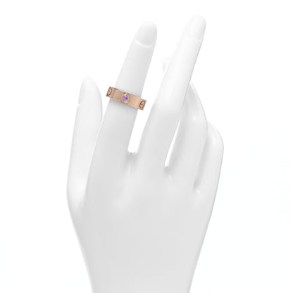 Cartier 18K Pink Gold Pink Sapphire 5.5mm LOVE Ring 50 5.25 2 of 4